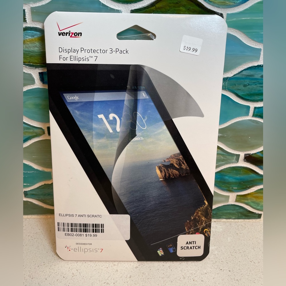 Verizon Ellipsis 7 Tablet Screen Display Protector Anti Scratch 3 Pack New